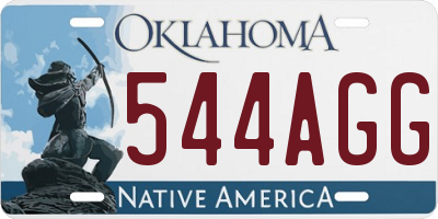 OK license plate 544AGG