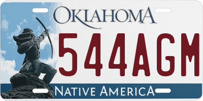 OK license plate 544AGM