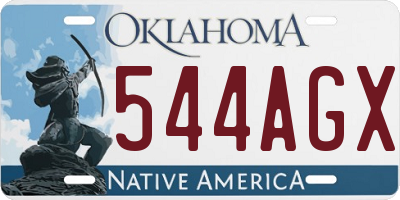 OK license plate 544AGX