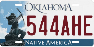 OK license plate 544AHE