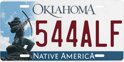 OK license plate 544ALF