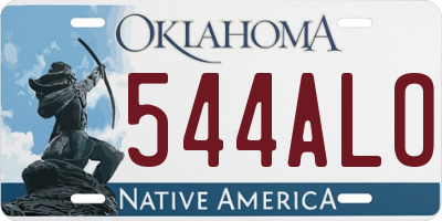 OK license plate 544ALO