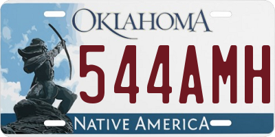 OK license plate 544AMH