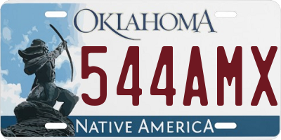 OK license plate 544AMX