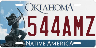 OK license plate 544AMZ