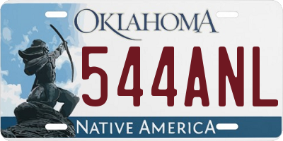 OK license plate 544ANL