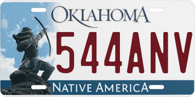 OK license plate 544ANV