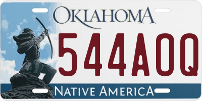OK license plate 544AOQ