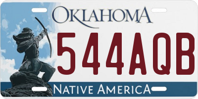 OK license plate 544AQB