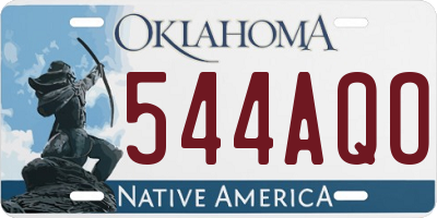 OK license plate 544AQO