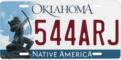 OK license plate 544ARJ