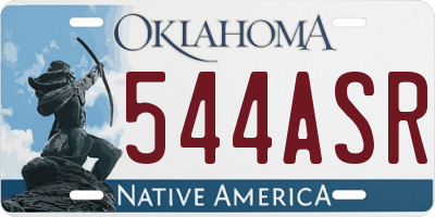 OK license plate 544ASR