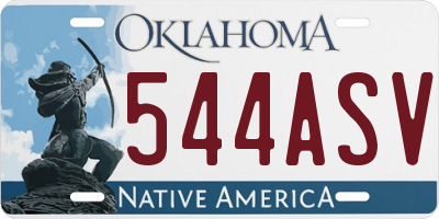 OK license plate 544ASV