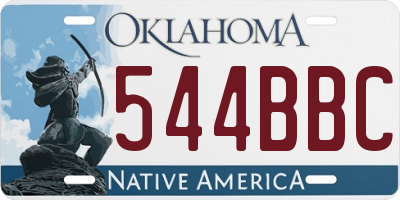 OK license plate 544BBC