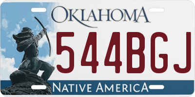 OK license plate 544BGJ