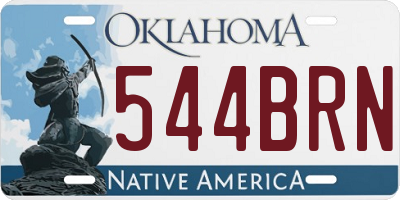 OK license plate 544BRN
