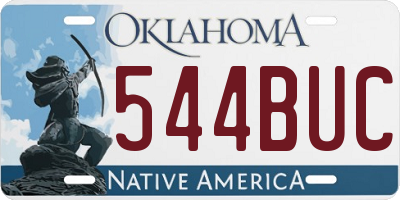 OK license plate 544BUC