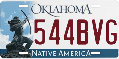 OK license plate 544BVG