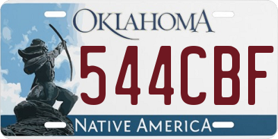 OK license plate 544CBF