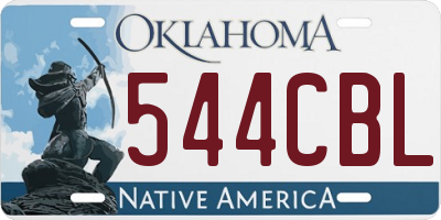 OK license plate 544CBL