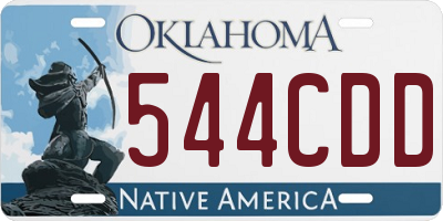 OK license plate 544CDD
