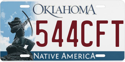 OK license plate 544CFT