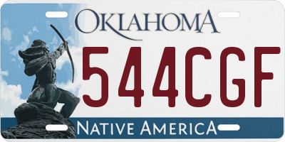 OK license plate 544CGF