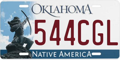 OK license plate 544CGL