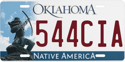 OK license plate 544CIA