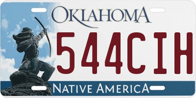 OK license plate 544CIH