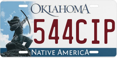 OK license plate 544CIP