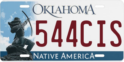OK license plate 544CIS