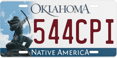 OK license plate 544CPI