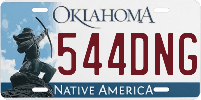OK license plate 544DNG