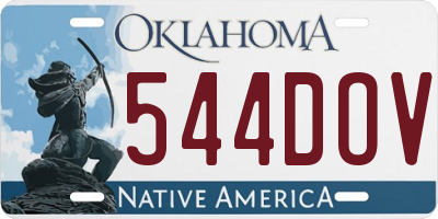 OK license plate 544DOV