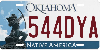 OK license plate 544DYA