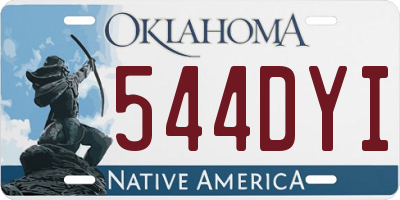 OK license plate 544DYI