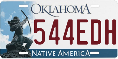 OK license plate 544EDH