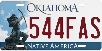 OK license plate 544FAS