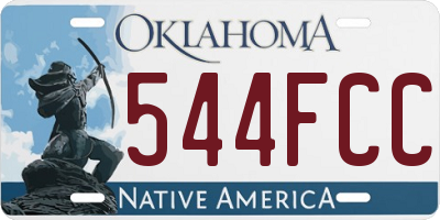 OK license plate 544FCC