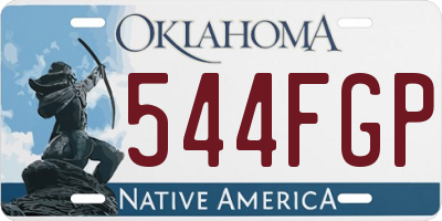 OK license plate 544FGP