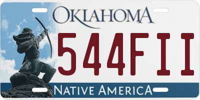 OK license plate 544FII