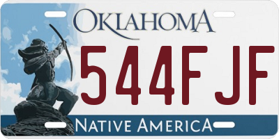 OK license plate 544FJF