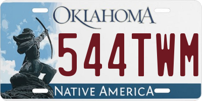 OK license plate 544TWM