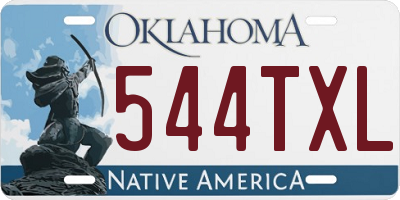 OK license plate 544TXL