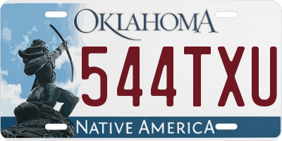 OK license plate 544TXU