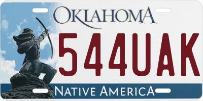 OK license plate 544UAK