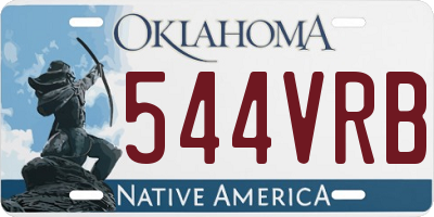 OK license plate 544VRB