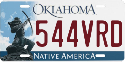OK license plate 544VRD
