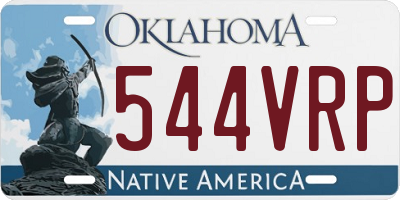 OK license plate 544VRP